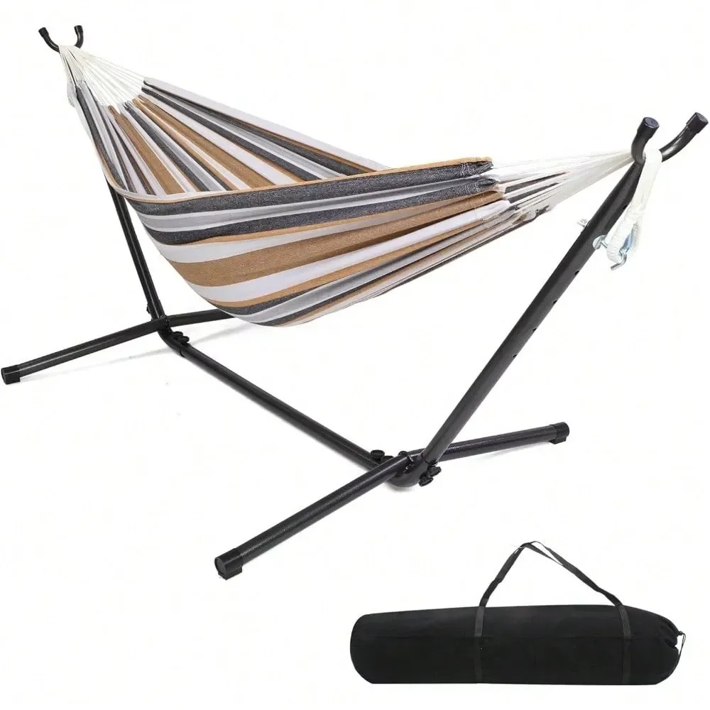 LBS Capacity Double Hammock With Stand Included With Portable Carrying Bag, Heavy Duty 2Person Hammock For Outdoors Indoors Des
LBS Capacity Double Hammock With Stand Included With Portable Carrying Bag, Heavy Duty 2Person Hammock For Outdoors Indoors Des