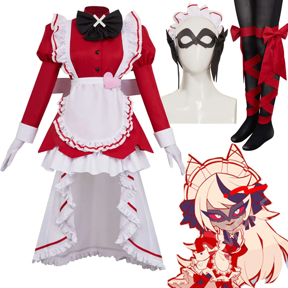 Evil Leader Carmilla Carmine Maid Copslay TV Hell Inn 2 Costume Headgear Socks Set Female Women Disguise Role Halloween Suit
Evil Leader Carmilla Carmine Maid Copslay TV Hell Inn 2 Costume Headgear Socks Set Female Women Disguise Role Halloween Suit