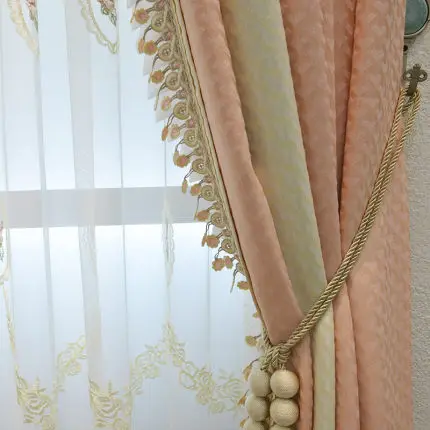 Korean lace tulle princess style pink jacquard sewn partition curtains Curtains for Living dining room bedroom
Korean lace tulle princess style pink jacquard sewn partition curtains Curtains for Living dining room bedroom