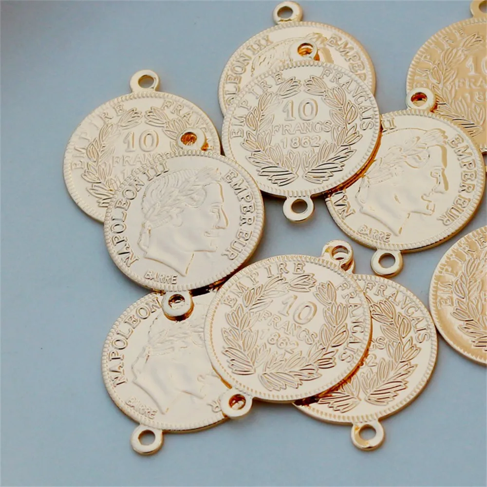 1pcs 14k Copper Gold Color 1862 Portrait Coin 19mm Round Pendant Diy Handmade Bracelet Necklace Earrings Double Pendant Charm
1pcs 14k Copper Gold Color 1862 Portrait Coin 19mm Round Pendant Diy Handmade Bracelet Necklace Earrings Double Pendant Charm