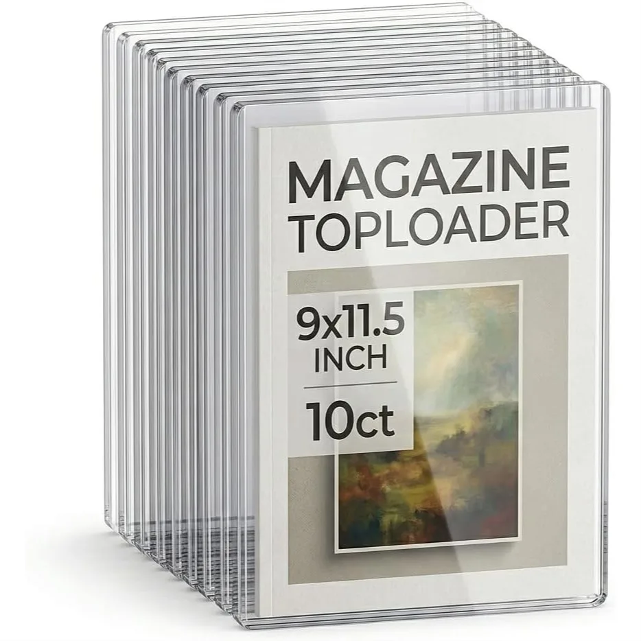 10ct Magazine Toploaders, Ultra Durable 9x11.5 Protectors, Crystal Clear PVC, Archival-Safe for Display
10ct Magazine Toploaders, Ultra Durable 9x11.5 Protectors, Crystal Clear PVC, Archival-Safe for Display