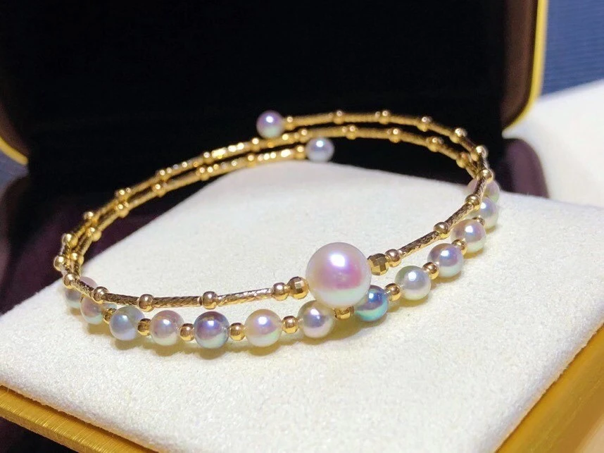 Real 18K Yellow Gold AU750 Chain 4-8mm Size Real Southsea Pearl Bangle Bracelet Jewelry Nice Party Wedding Gift
Real 18K Yellow Gold AU750 Chain 4-8mm Size Real Southsea Pearl Bangle Bracelet Jewelry Nice Party Wedding Gift
