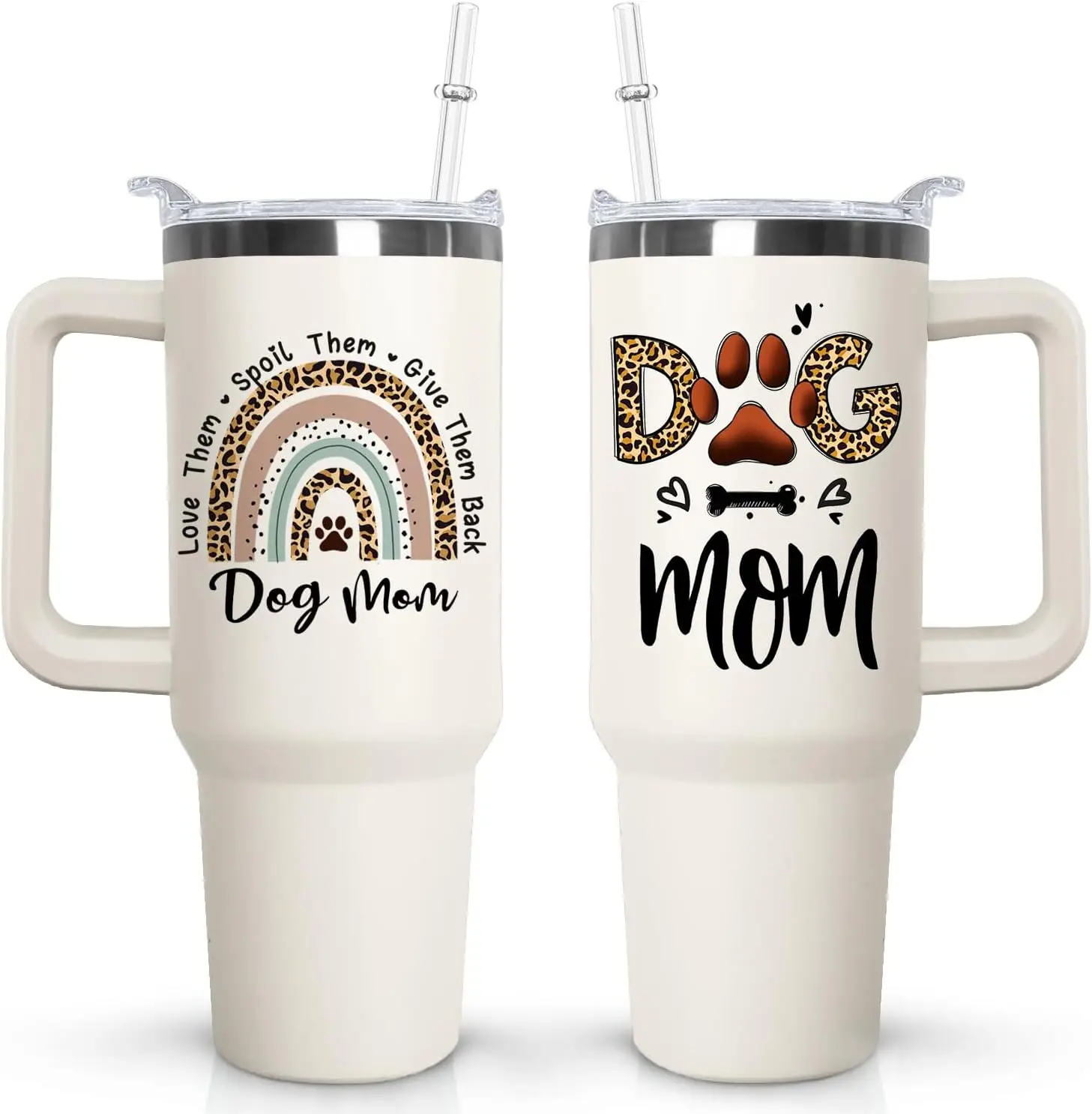 40oz Dog Tumbler with Handle and Straw, Dog Mom Paw Print Animal Stainless Steel Travel Coffee Mug Cup,Dog Mom Gifts for Women
40oz Dog Tumbler with Handle and Straw, Dog Mom Paw Print Animal Stainless Steel Travel Coffee Mug Cup,Dog Mom Gifts for Women