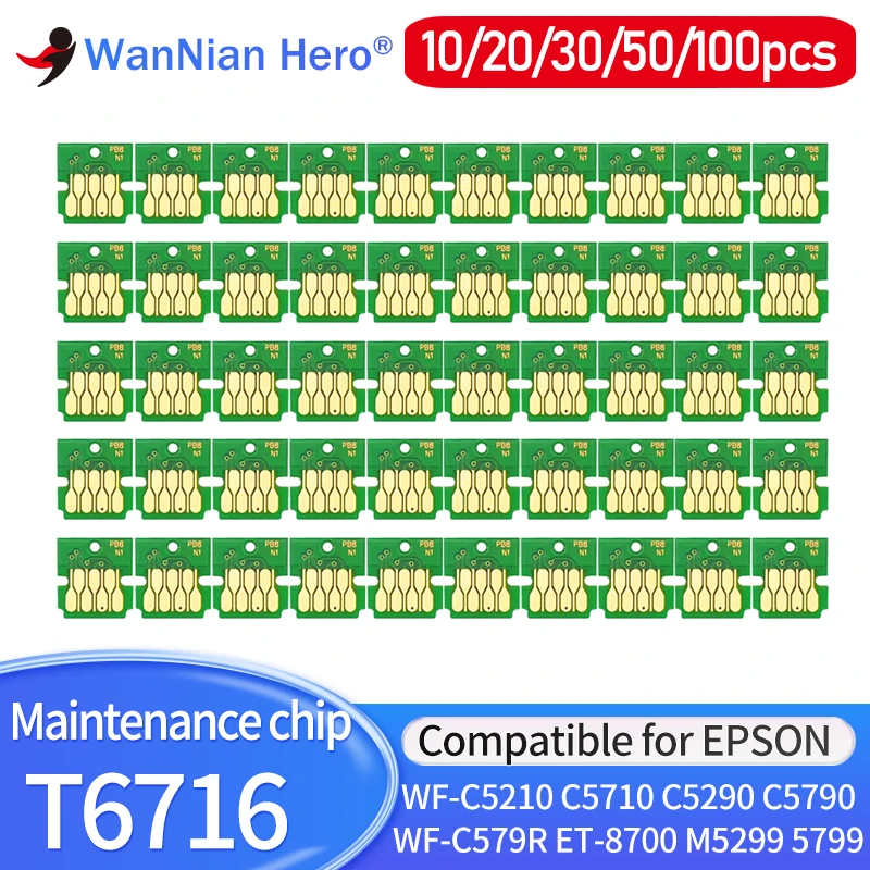 10 ~ 100 шт. T6716 чип картриджа резервуара для обслуживания для EPSON WF C5790 C5710 C5290 C5210 M5299 M5799 M5298 C579R C529R отходы принтера
10 ~ 100 шт. T6716 чип картриджа резервуара для обслуживания для EPSON WF C5790 C5710 C5290 C5210 M5299 M5799 M5298 C579R C529R отходы принтера