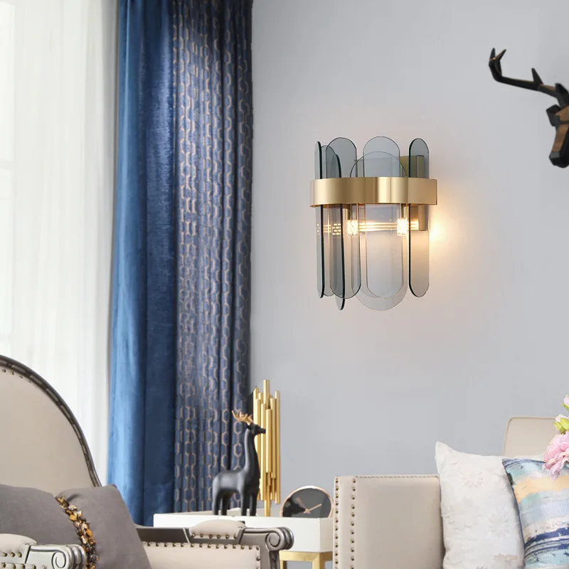 Modern living room bedroom light luxury crystal wall lamp, creative and simple personality corridor staircase wall lamp
Modern living room bedroom light luxury crystal wall lamp, creative and simple personality corridor staircase wall lamp