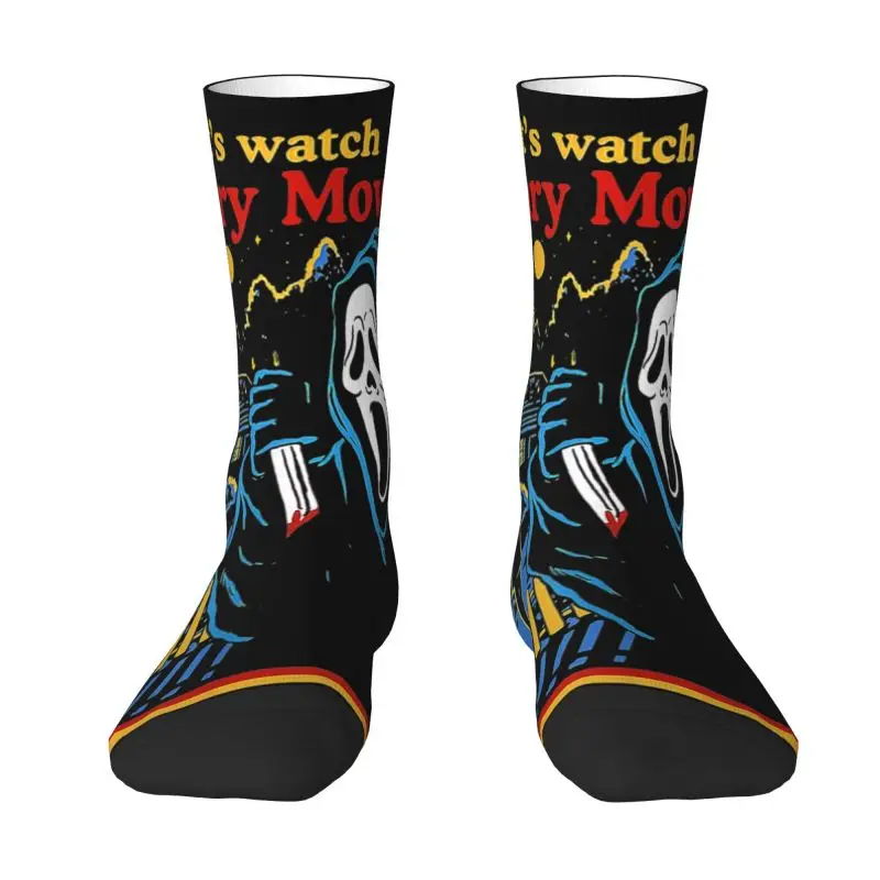 Funny Printed Ghostface Scream Watch Scary Movies Socks for Women Men Stretchy Summer Autumn Winter Crew Socks
Funny Printed Ghostface Scream Watch Scary Movies Socks for Women Men Stretchy Summer Autumn Winter Crew Socks