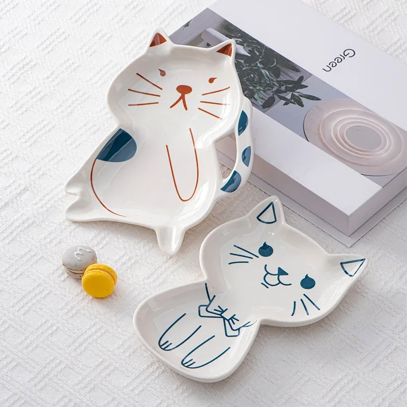 Creative Ceramic Cartoon Cat Plate Japanese Painted Cat Snack Plate Nuts Snack Fruit Salad Dish Tableware Home Kitchen Supplies
Creative Ceramic Cartoon Cat Plate Japanese Painted Cat Snack Plate Nuts Snack Fruit Salad Dish Tableware Home Kitchen Supplies