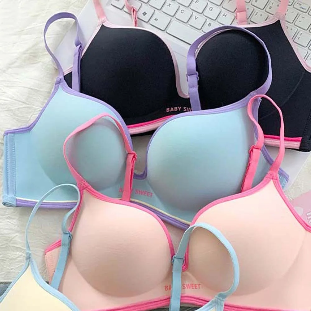 Candy Color Letter Wireless Deep V Bra Close-fitting Anti-sagging Brassiere for Women Shockproof Adjustable Push Up Underwear
Candy Color Letter Wireless Deep V Bra Close-fitting Anti-sagging Brassiere for Women Shockproof Adjustable Push Up Underwear