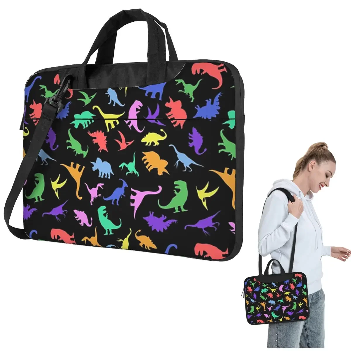 Fun Dinosaur Pattern Crossbody Laptop Bag Case Computer Bag 13 14 15.6 Inch Notebook Pouch for Macbook Pro
Fun Dinosaur Pattern Crossbody Laptop Bag Case Computer Bag 13 14 15.6 Inch Notebook Pouch for Macbook Pro
