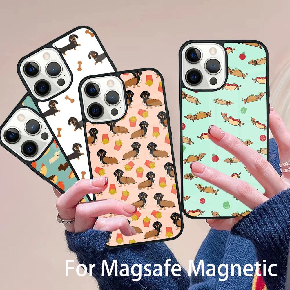 Sausage Dog Love Phone Case Magesafe Magnetic Wireless Charge Cover For IPhone 16 11 12 13 14 15 Pro Max Plus Mini
Sausage Dog Love Phone Case Magesafe Magnetic Wireless Charge Cover For IPhone 16 11 12 13 14 15 Pro Max Plus Mini