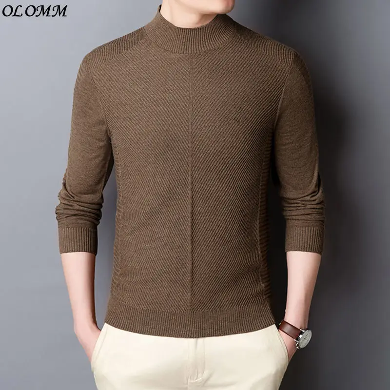 Men's Long Sleeved T-shirt Thin Knitting Father's Clothes Autumn Mock Neck Bottoming Wool Shirt Sweaters Pullover Red Black
Men's Long Sleeved T-shirt Thin Knitting Father's Clothes Autumn Mock Neck Bottoming Wool Shirt Sweaters Pullover Red Black