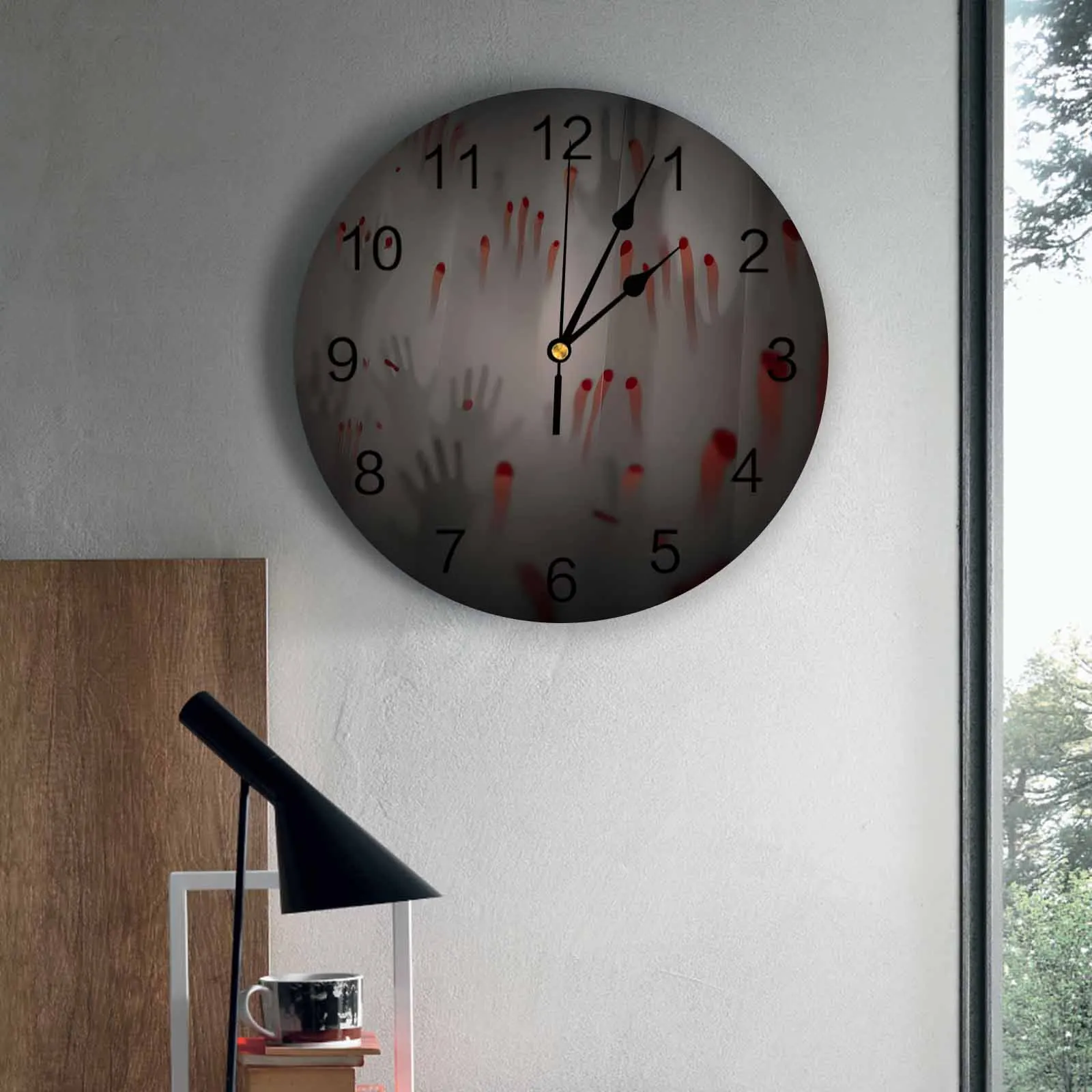 Настенные часы для спальни, Хэллоуин, ужасы, кровь, рука, часы для гостиной, украшения, детская комната, кабинет, бесшумные настенные часы
Настенные часы для спальни, Хэллоуин, ужасы, кровь, рука, часы для гостиной, украшения, детская комната, кабинет, бесшумные настенные часы