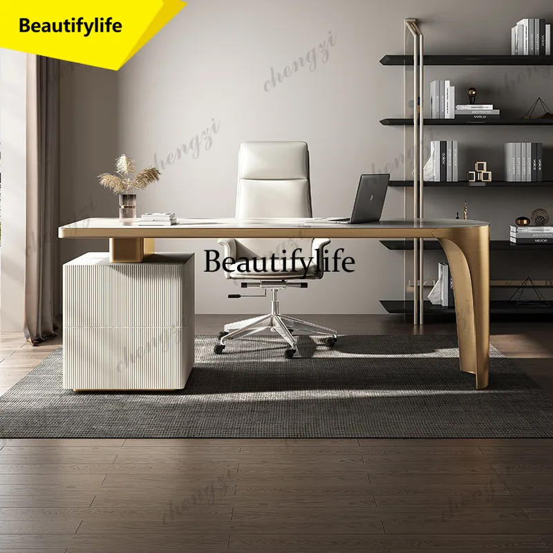A17 Nordic Creative Sintered Stone Reception Computer Desk Modern Minimalist Workspace Study Desk Luxury Design Office Furniture
A17 Nordic Creative Sintered Stone Reception Computer Desk Modern Minimalist Workspace Study Desk Luxury Design Office Furniture