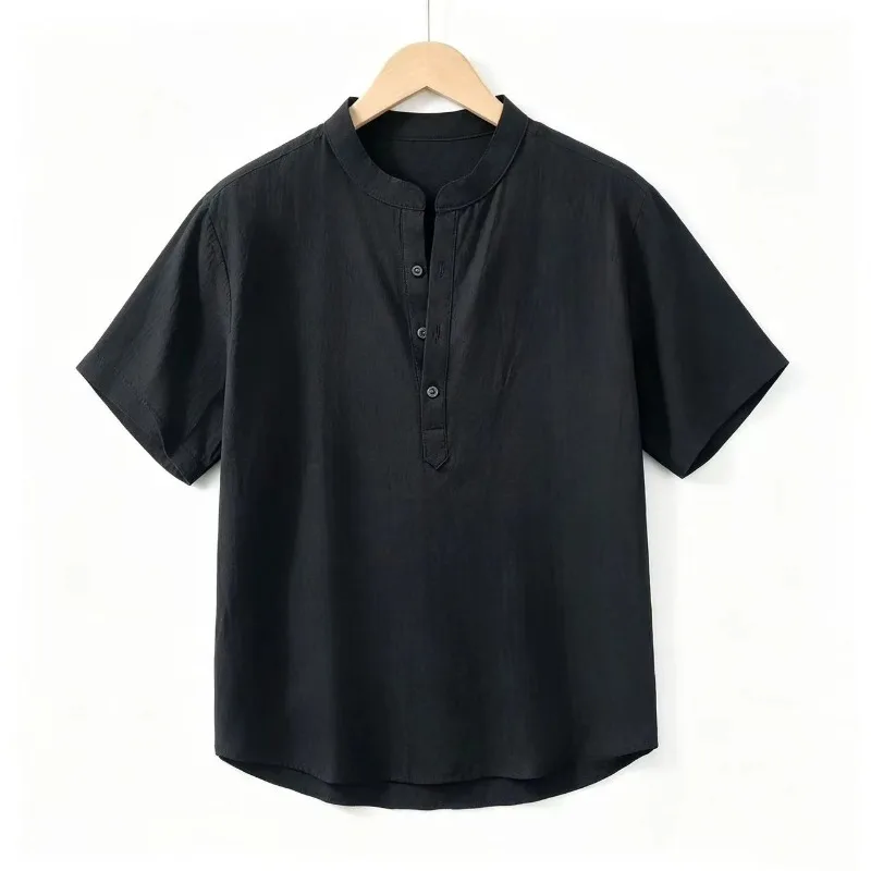 Summer Thin Short-sleeved Shirts Men Japanese Style Loose Stretch Business Casual Shirts Male No-iron Stand Collar Formal Tops
Summer Thin Short-sleeved Shirts Men Japanese Style Loose Stretch Business Casual Shirts Male No-iron Stand Collar Formal Tops