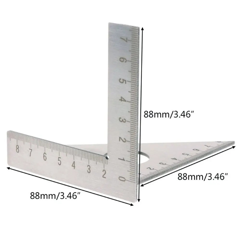 1Pcs Stainless Steel Carpenter's L-Square Compact Lightweight Ruler Measuring 90 45 Degree Angles for Woodworking DIY Use
1Pcs Stainless Steel Carpenter's L-Square Compact Lightweight Ruler Measuring 90 45 Degree Angles for Woodworking DIY Use