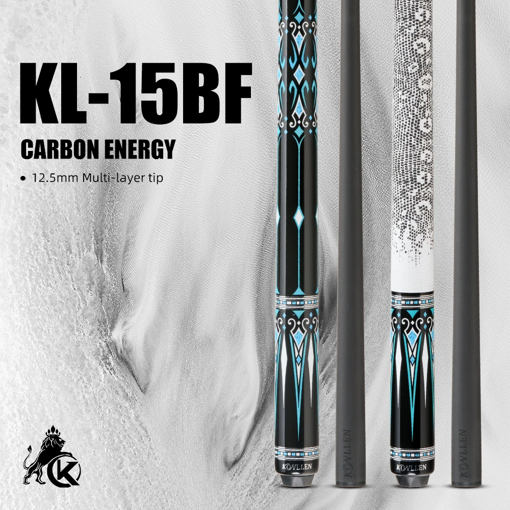 KONLLEN Carbon Fiber Pool Cue Stick KL-15 12.5mm Tip low deflection Billiard cue Professional Pro Taper Leather Grip Billar Kit
KONLLEN Carbon Fiber Pool Cue Stick KL-15 12.5mm Tip low deflection Billiard cue Professional Pro Taper Leather Grip Billar Kit
