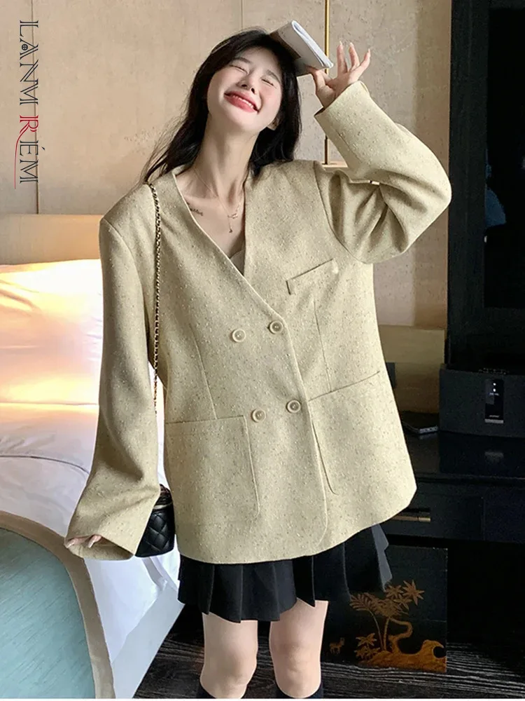 LANMREM Double Breasted Blazer Women 's V-neck Long Sleeves Solid Color Casual Coat Female 2024 Autumn New Clothing 2Z2654
LANMREM Double Breasted Blazer Women 's V-neck Long Sleeves Solid Color Casual Coat Female 2024 Autumn New Clothing 2Z2654