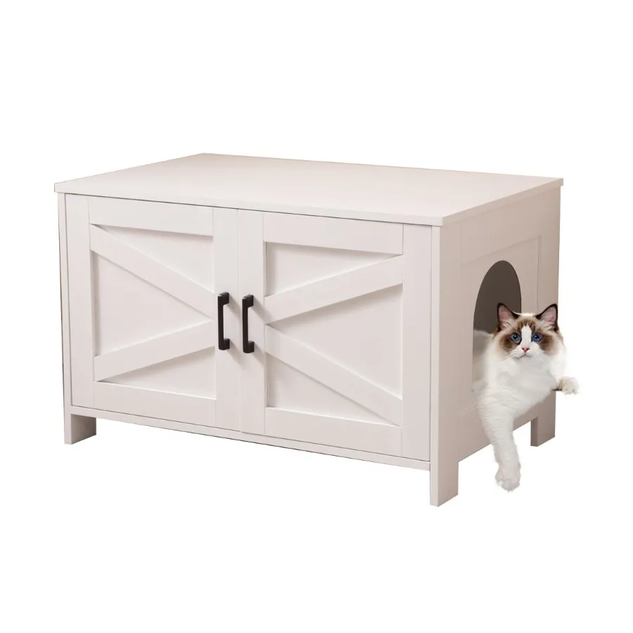 Cat Litter Box Enclosure Litter Box Furniture Hidden with Barn Door Wooden Cat Washroom Furniture Cat House End Table Fit Most
Cat Litter Box Enclosure Litter Box Furniture Hidden with Barn Door Wooden Cat Washroom Furniture Cat House End Table Fit Most