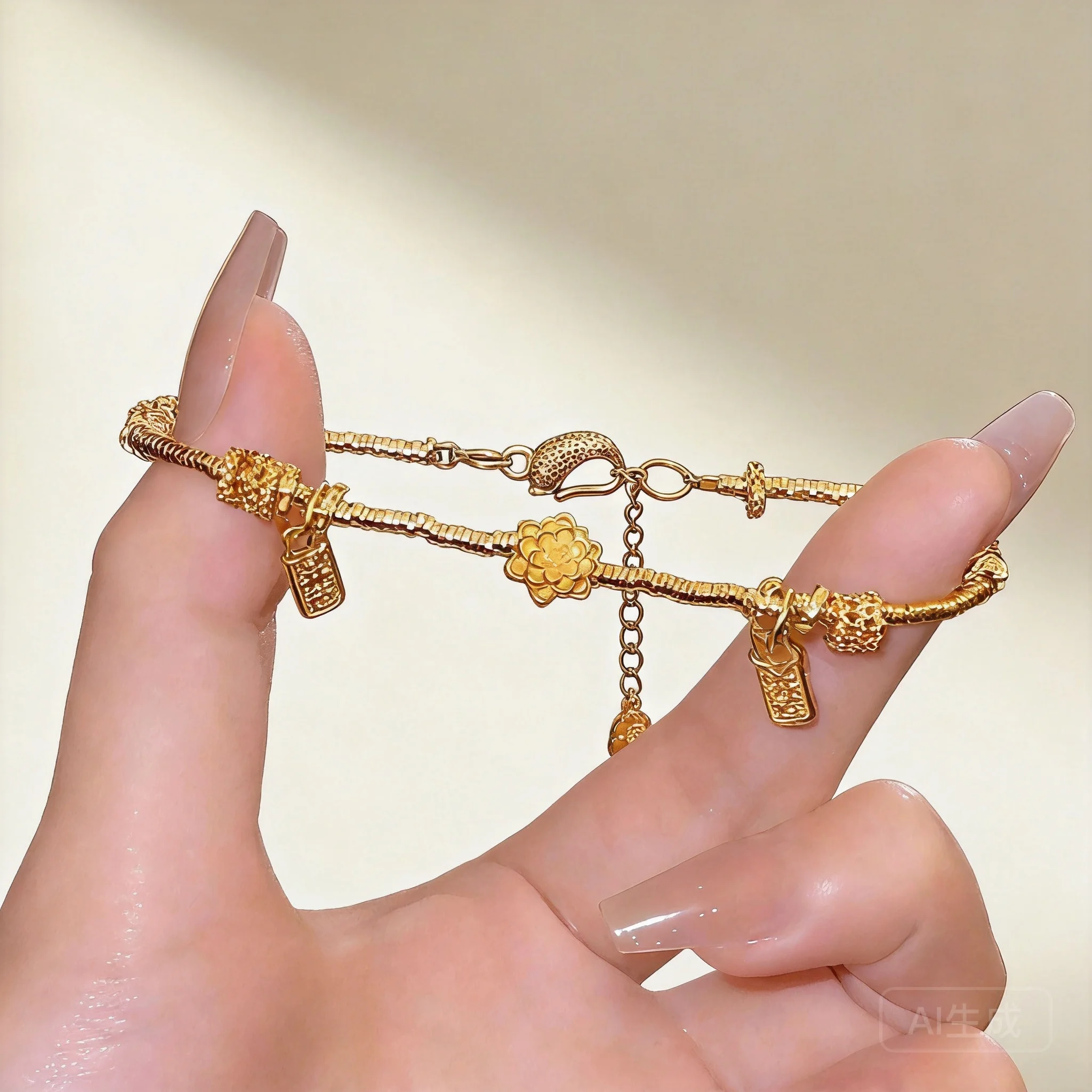Chinese Style Auspicious Lotus Gold Plated Bracelet For Women Traditional Fortune Blessing Wealth Beaded Bangle Exquisite Light
Chinese Style Auspicious Lotus Gold Plated Bracelet For Women Traditional Fortune Blessing Wealth Beaded Bangle Exquisite Light