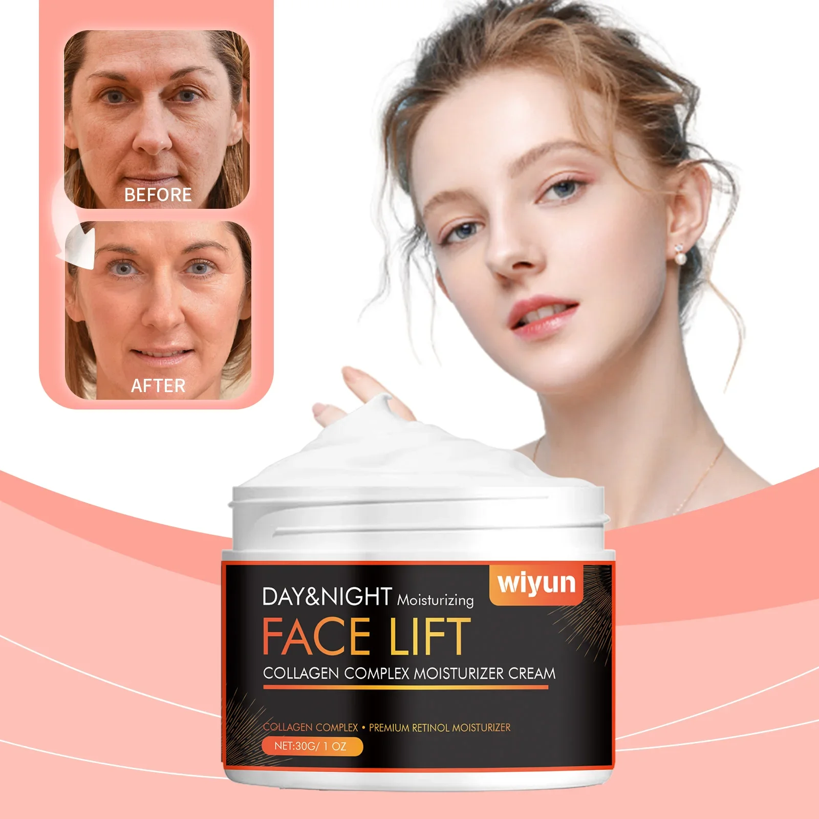 Collagen Moisturizing Cream Moisturizing Improves Dullness and Firming Skin Translucent Facial Skin Moisturizing Cream
Collagen Moisturizing Cream Moisturizing Improves Dullness and Firming Skin Translucent Facial Skin Moisturizing Cream