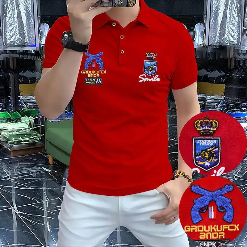 Men's Shirt Embroidered Short Sleeve Turn-down Collar Summer New Style Breathable High-end Business Fashion Cotton Tee
Men's Shirt Embroidered Short Sleeve Turn-down Collar Summer New Style Breathable High-end Business Fashion Cotton Tee
