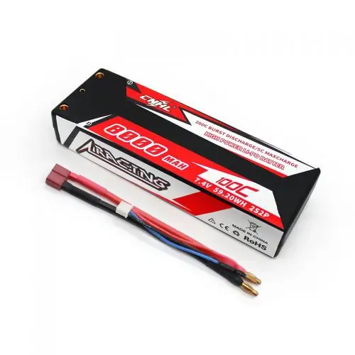Customize 8000MAH 7.4V 2S 100C Racing Series Lipo Battery Hard Case with Deans Plug
Customize 8000MAH 7.4V 2S 100C Racing Series Lipo Battery Hard Case with Deans Plug