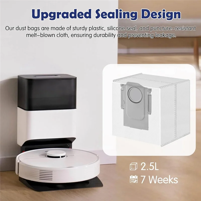 16 упаковок одноразовых вакуумных пакетов объемом 2,5 л для Roborock S8 Pro Ultra, S8+, S7 Max Ultra/Maxv Ultra, Q5+, Q7+, Q5 Pro+, Q8 Max+-HGSW
16 упаковок одноразовых вакуумных пакетов объемом 2,5 л для Roborock S8 Pro Ultra, S8+, S7 Max Ultra/Maxv Ultra, Q5+, Q7+, Q5 Pro+, Q8 Max+-HGSW