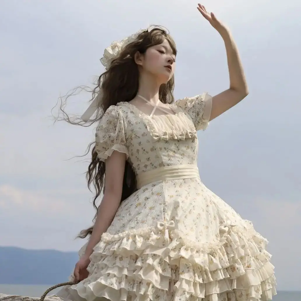 Japan Genuine Lolita Sweet Genuine Cute Dress Short Skirt Short Sleeve Lace Kawaii
Japan Genuine Lolita Sweet Genuine Cute Dress Short Skirt Short Sleeve Lace Kawaii