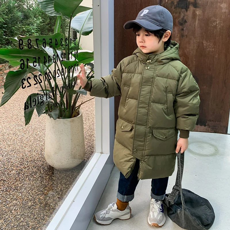 3-8 Years Old Children's Down Jacket Boys Girls Long Over-The-Knee Thermal Parkas Korean Style Hooded Coat
3-8 Years Old Children's Down Jacket Boys Girls Long Over-The-Knee Thermal Parkas Korean Style Hooded Coat