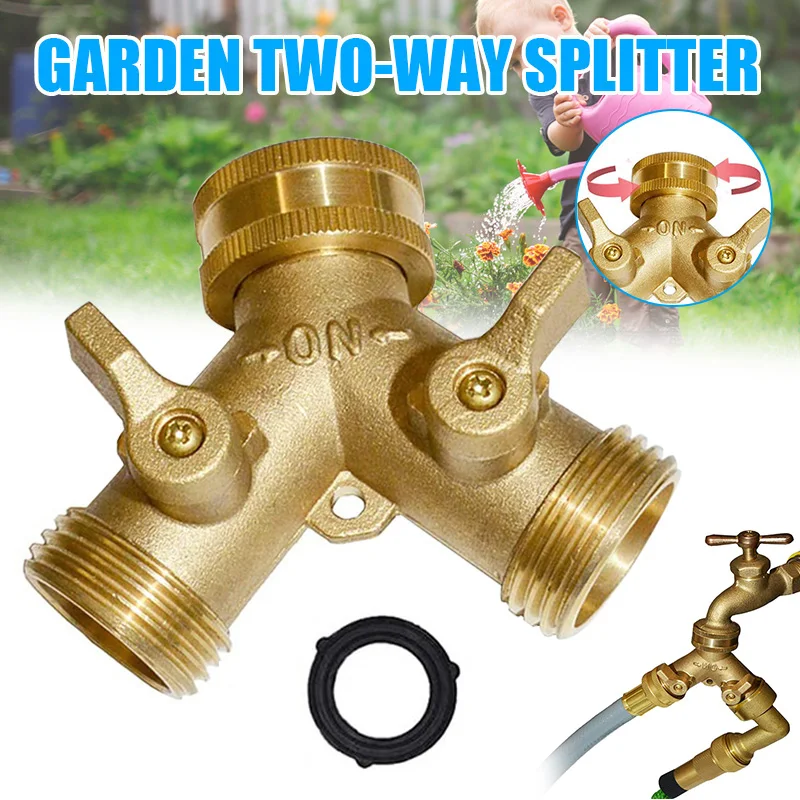 Garden Hose Y Valve Connectors, Brass Hose Splitter, Solid Brass Handle, Water Adapter, Two-way Valve
Garden Hose Y Valve Connectors, Brass Hose Splitter, Solid Brass Handle, Water Adapter, Two-way Valve