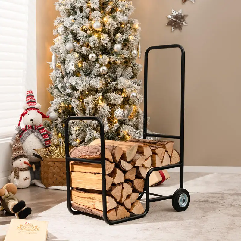 Firewood Log Cart Carrier with Anti-Slip and Wear-Resistant Wheels
Firewood Log Cart Carrier with Anti-Slip and Wear-Resistant Wheels
