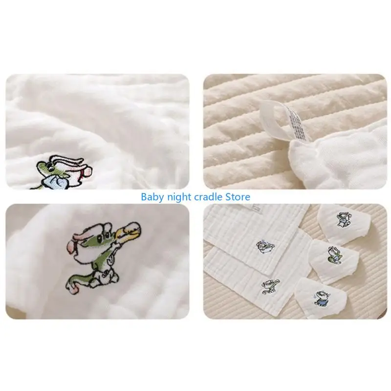 J2FF 5Pcs Baby Wiping Towel Embroidery Dragon Handkerchief Cotton Saliva Wipe Washcloths Strong Absorbent 6 Layer Face Towel
J2FF 5Pcs Baby Wiping Towel Embroidery Dragon Handkerchief Cotton Saliva Wipe Washcloths Strong Absorbent 6 Layer Face Towel