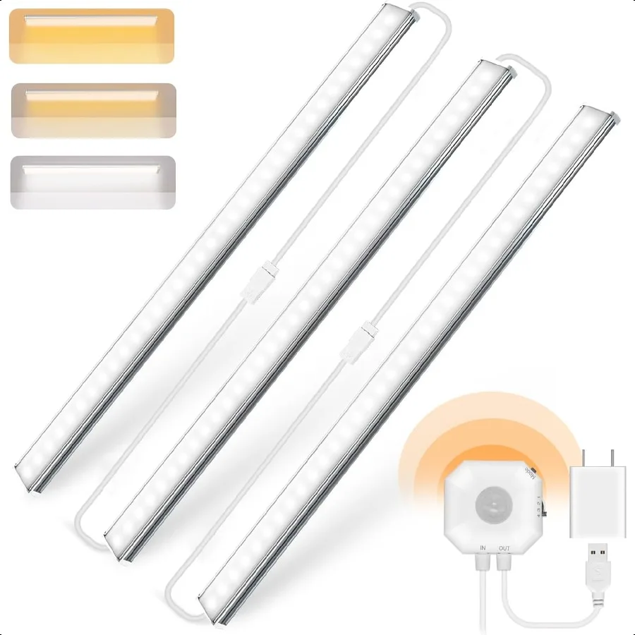 Under Cabinet Lights Motion Sensor 12 Inch Under Cabinet Lighting Ultra Thin Bright 3 Color Adjustable Cabinet Lights Plug in L
Under Cabinet Lights Motion Sensor 12 Inch Under Cabinet Lighting Ultra Thin Bright 3 Color Adjustable Cabinet Lights Plug in L