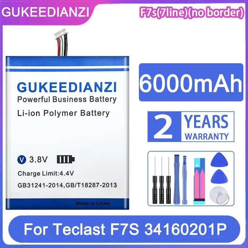 Tablet Battery Long Lasting Reliable Replacement 6000mAh For Teclast F7S 34160201P Without Frame , 7 Cables
Tablet Battery Long Lasting Reliable Replacement 6000mAh For Teclast F7S 34160201P Without Frame , 7 Cables