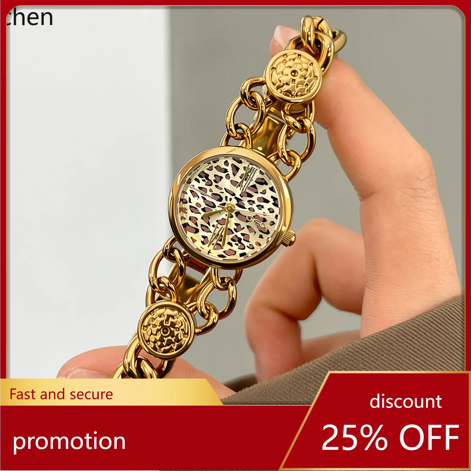 Zml retro chain watch women's leopard print bracelet quartz watch high-end niche style wristwatch
Zml retro chain watch women's leopard print bracelet quartz watch high-end niche style wristwatch