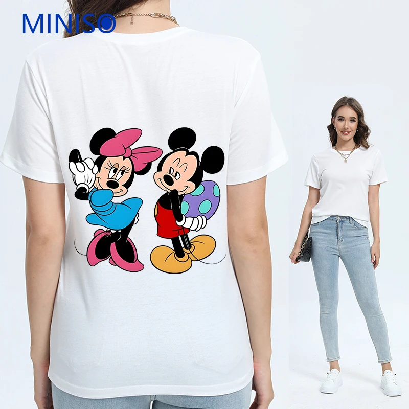 Suit Clothes Trends 2025 Fashion Disney Mickey and Minnie Printed Cotton T-shirt Brands Couples Round Neck Loose Top Clothing
Suit Clothes Trends 2025 Fashion Disney Mickey and Minnie Printed Cotton T-shirt Brands Couples Round Neck Loose Top Clothing