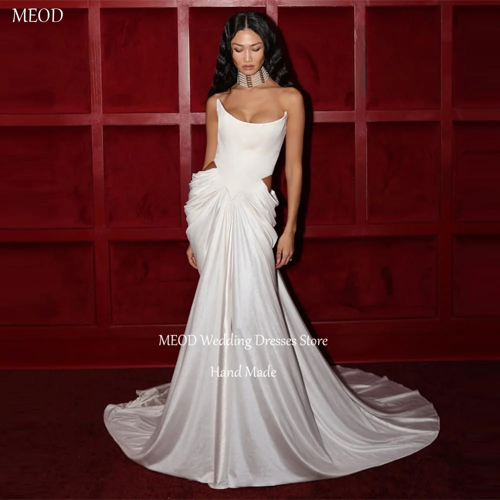 MEOD Satin Fashion Wedding Dresses Bride Sleeveless Long Train Formal Robes De Soirée Mermaid Backless Prom Gowns Customized
MEOD Satin Fashion Wedding Dresses Bride Sleeveless Long Train Formal Robes De Soirée Mermaid Backless Prom Gowns Customized