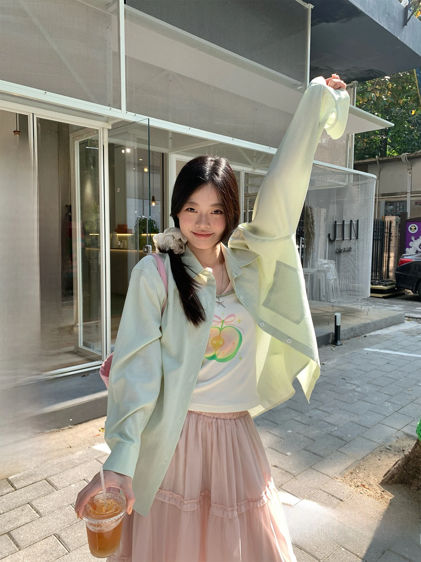 Свободная женская рубашка с длинным рукавом в полоску, весенняя модная утепленная верхняя одежда, мятно-зеленая рубашка в корейском стиле для повседневной носки
Свободная женская рубашка с длинным рукавом в полоску, весенняя модная утепленная верхняя одежда, мятно-зеленая рубашка в корейском стиле для повседневной носки