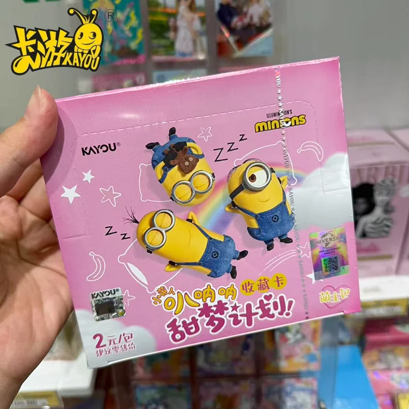 Genuine KAYOU Minions Series Banana Collection Card Vol.2 Big Eyes Cute Master Pack Vol.1 Issue Card Anime Peripheral Toy Gifts
Genuine KAYOU Minions Series Banana Collection Card Vol.2 Big Eyes Cute Master Pack Vol.1 Issue Card Anime Peripheral Toy Gifts