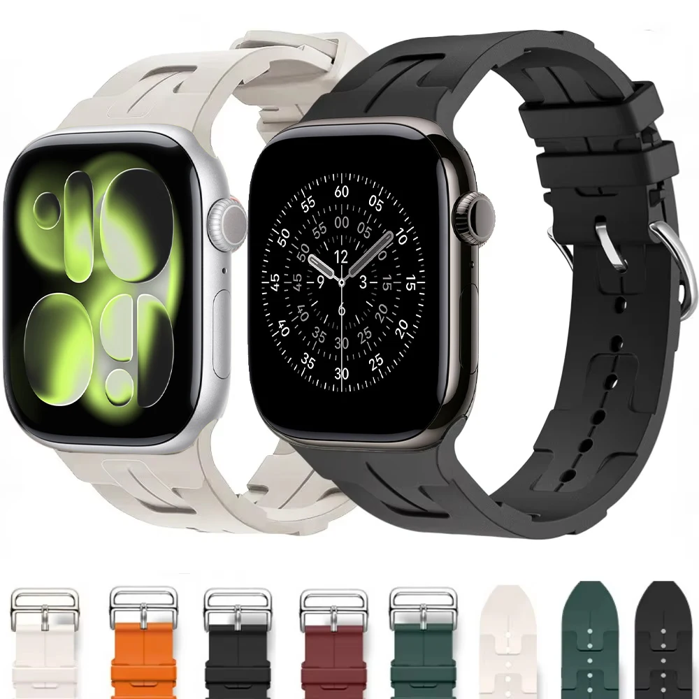 Silicone Strap for Apple Watch Band 46mm 42mm 45mm 41mm 49mm 44mm 40mm Soft Bracelet iWatch Series 10 Ultra 9 8 7 6 5 SE 4 Strap
Silicone Strap for Apple Watch Band 46mm 42mm 45mm 41mm 49mm 44mm 40mm Soft Bracelet iWatch Series 10 Ultra 9 8 7 6 5 SE 4 Strap