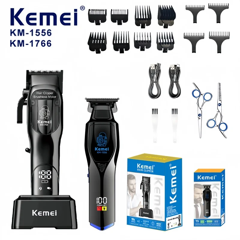 Kemei KM-1766 новая цифровая машинка для стрижки волос, специальные электрические ножницы для парикмахерских, мощные ножницы с масляной головкой
Kemei KM-1766 новая цифровая машинка для стрижки волос, специальные электрические ножницы для парикмахерских, мощные ножницы с масляной головкой