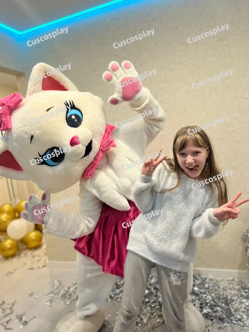 Pink Dress White Cat Cartoon Mascot Costume Cosplay Christmas Halloween Birthday Party Performance
Pink Dress White Cat Cartoon Mascot Costume Cosplay Christmas Halloween Birthday Party Performance