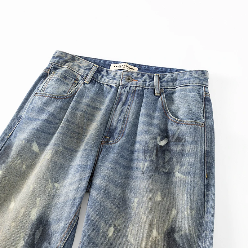 100% Cotton Selvedge Denim Jeans for Men 14.5oz Autumn Winter High Quality Loose Straight-leg Casual Distressed Streetwear Pants
100% Cotton Selvedge Denim Jeans for Men 14.5oz Autumn Winter High Quality Loose Straight-leg Casual Distressed Streetwear Pants