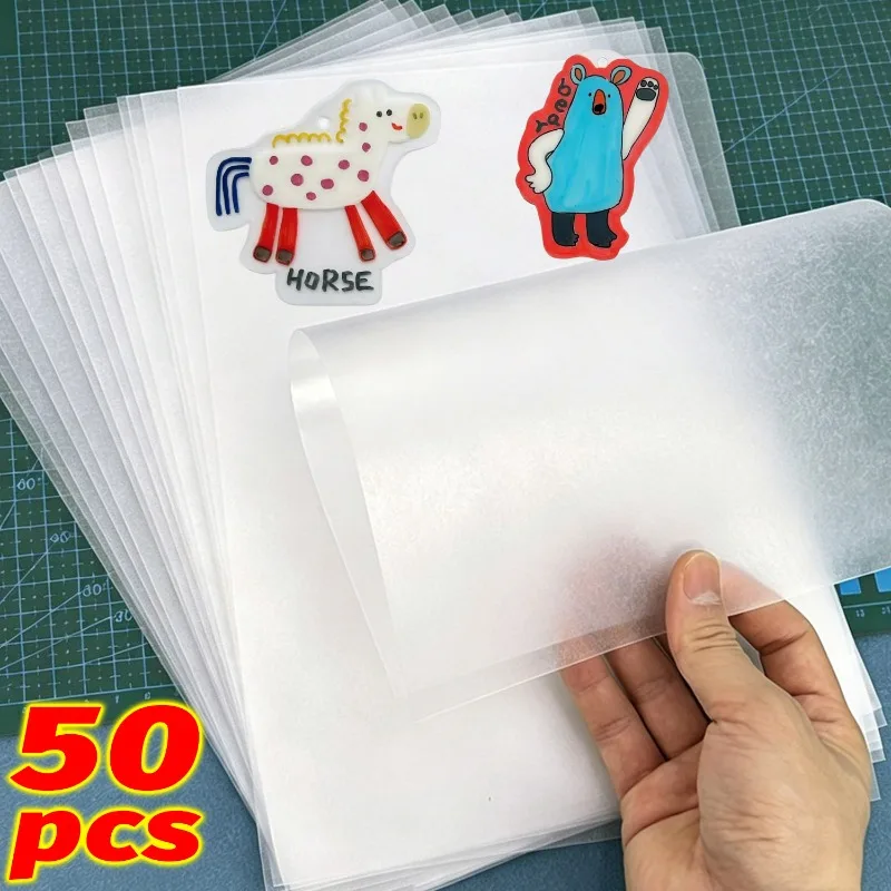 1/50Pcs Translucent Shrink Plastic Sheets Handmade Keychains Crafts Sheets Blank Seal Films Shrink Plastic Shrink Film Decor
1/50Pcs Translucent Shrink Plastic Sheets Handmade Keychains Crafts Sheets Blank Seal Films Shrink Plastic Shrink Film Decor