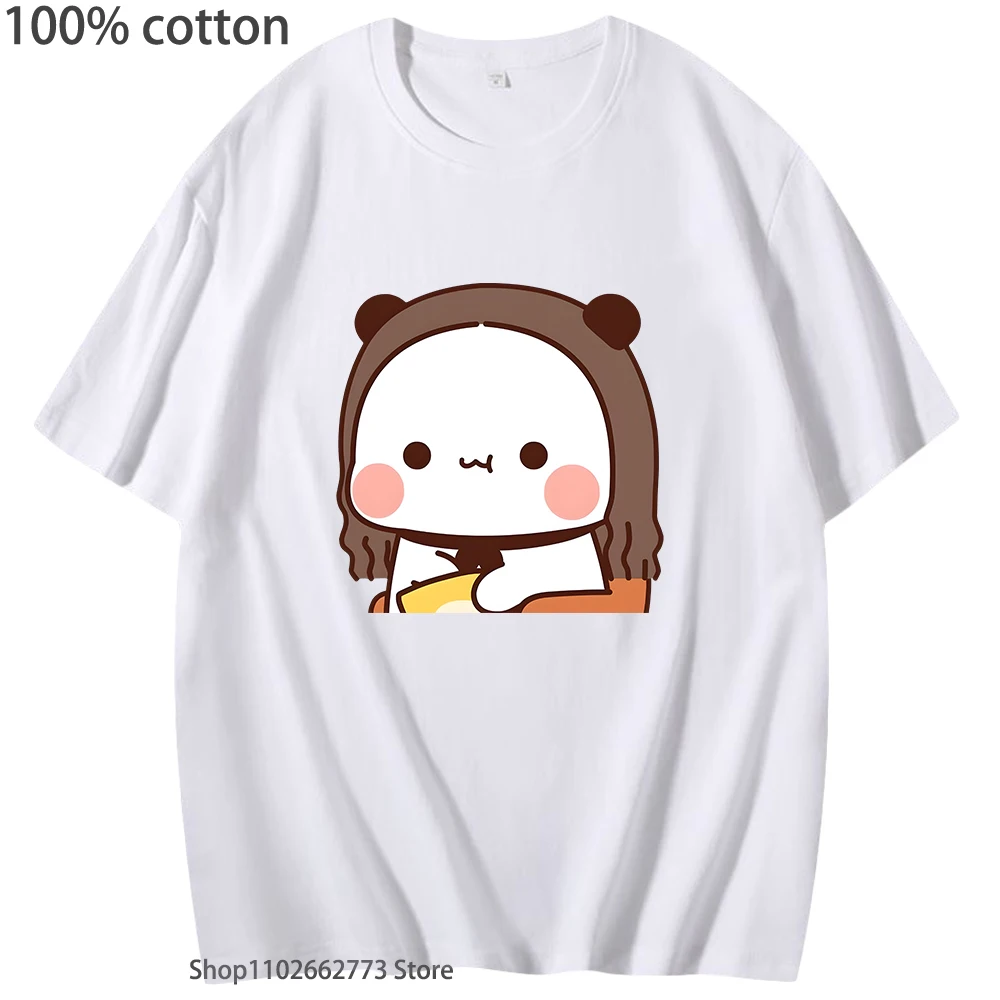 Long Hair Funny Bubu Graphic T-Shirts Is Eating Snack Kawaii Shirt Cute Panda Bear Printed Clothes Women Men 100% Cotton Tshirts
Long Hair Funny Bubu Graphic T-Shirts Is Eating Snack Kawaii Shirt Cute Panda Bear Printed Clothes Women Men 100% Cotton Tshirts