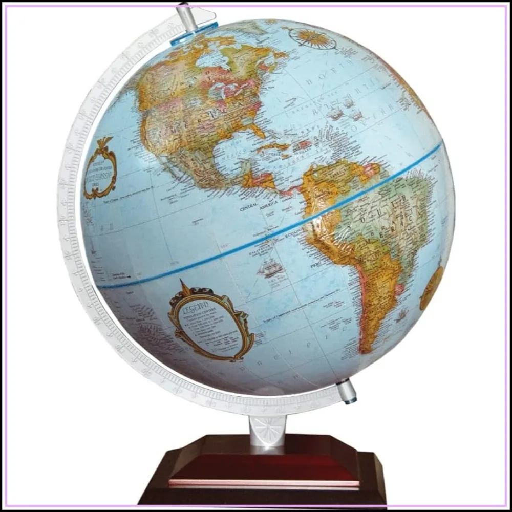 12" Desktop World Globe, Raised Relief, Up-to-date Cartography, Smart Intelli-enabled Map, Blue
12" Desktop World Globe, Raised Relief, Up-to-date Cartography, Smart Intelli-enabled Map, Blue