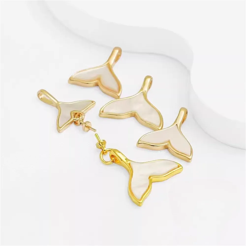 14K Gold Color Sticker Shellfish Tail Pendant Diy Bracelet Necklace Earrings Pendant Handmade Jewelry Charm Accessories
14K Gold Color Sticker Shellfish Tail Pendant Diy Bracelet Necklace Earrings Pendant Handmade Jewelry Charm Accessories