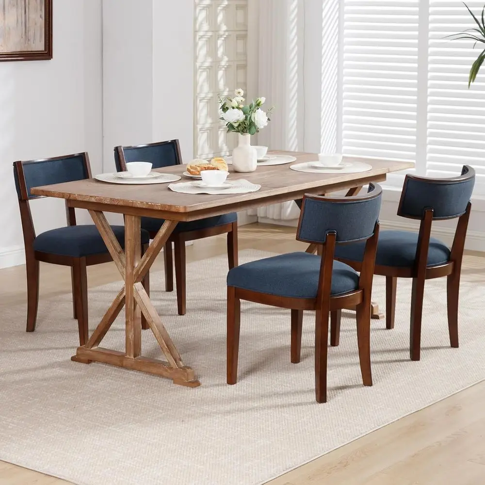 Set of 4 Modern Linen Upholstered Dining Chairs with Solid Wood Legs for Kitchen, Dining Room, and Restaurant Use
Set of 4 Modern Linen Upholstered Dining Chairs with Solid Wood Legs for Kitchen, Dining Room, and Restaurant Use
