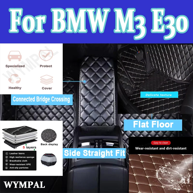 Luxury Car Floor Mat For BMW M3 E30 1986~1991 5 Seats Coupé Floor Mats Full Cover Carpet Protector Mud Car Accessories Leather
Luxury Car Floor Mat For BMW M3 E30 1986~1991 5 Seats Coupé Floor Mats Full Cover Carpet Protector Mud Car Accessories Leather
