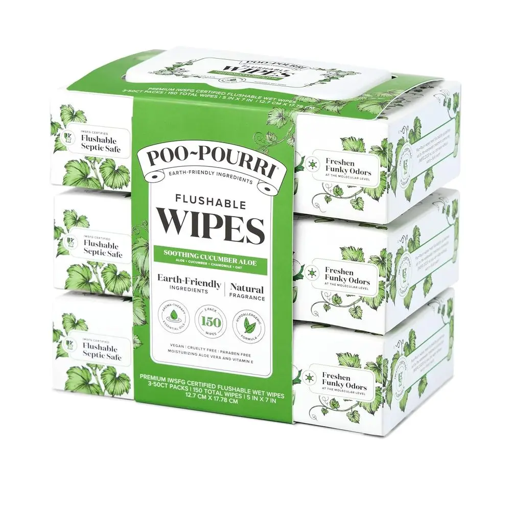 Plant-Based Fiber Adult Wet Wipes with Cucumber & Essential Oils Scent, 3-Pack, 150 Total, Septic & Sewer Safe
Plant-Based Fiber Adult Wet Wipes with Cucumber & Essential Oils Scent, 3-Pack, 150 Total, Septic & Sewer Safe